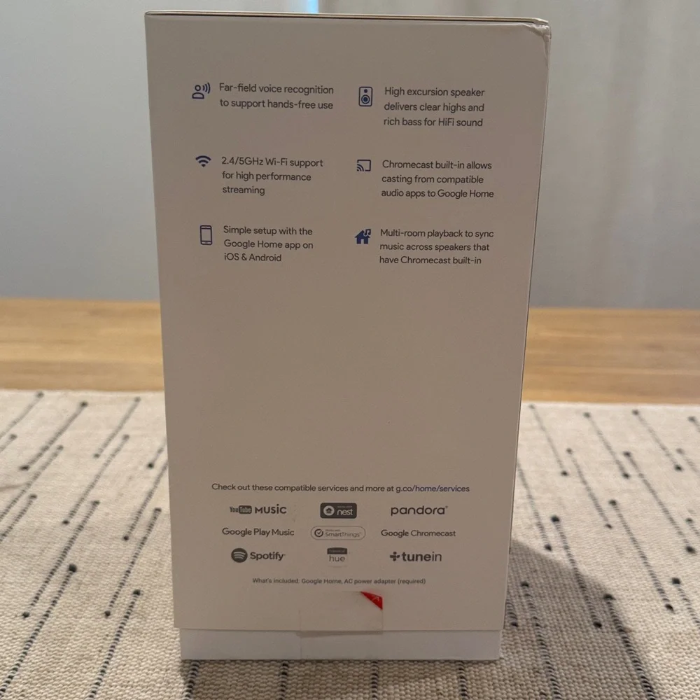 NEW IN BOX: Google Home Smart Speaker - Picture 3 of 3